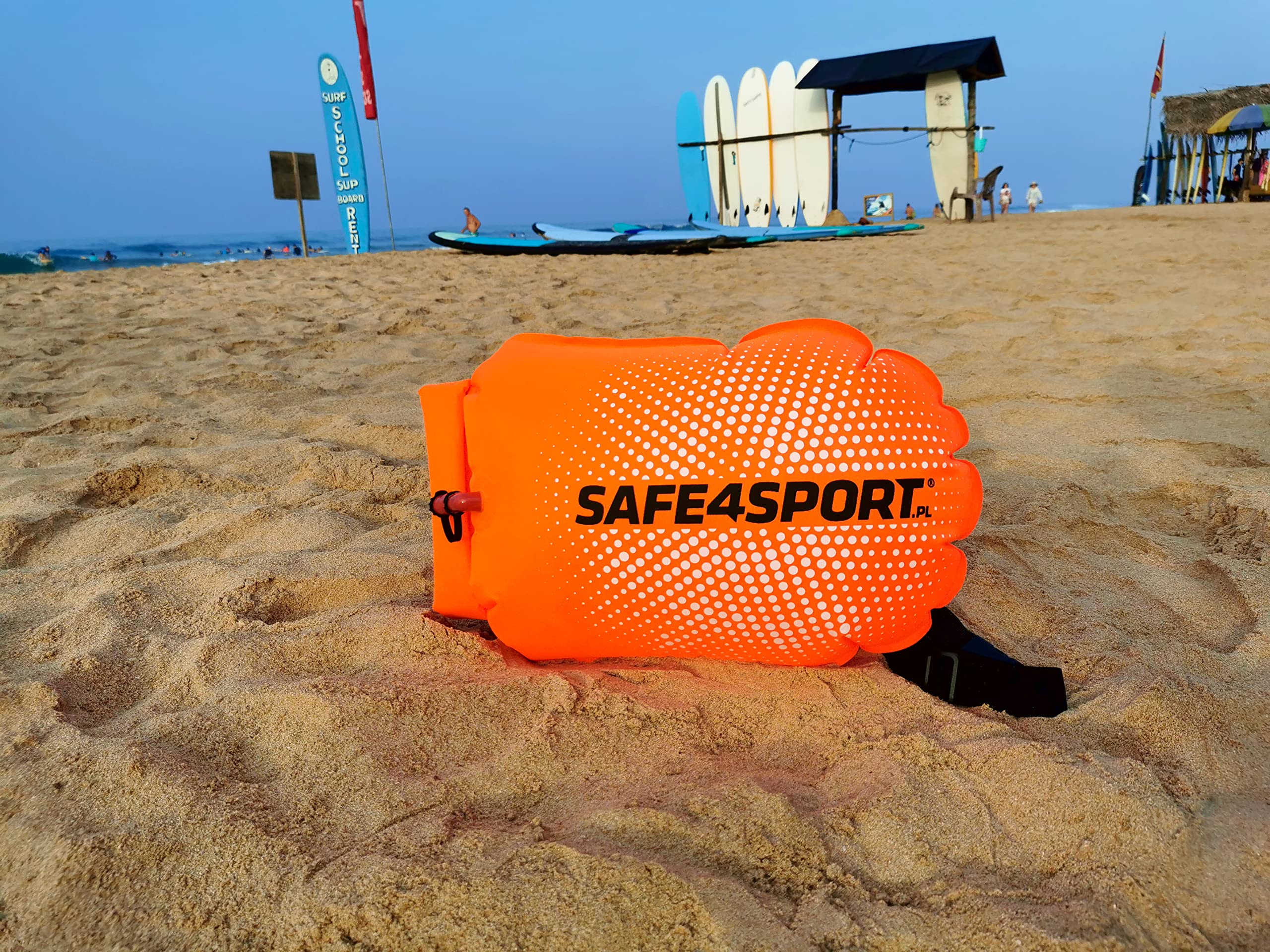 SAFE4SPORT PerfectSwimmer+ - bojka dmuchana do pływania - boja asekuracyjna z kieszenią na rzeczy