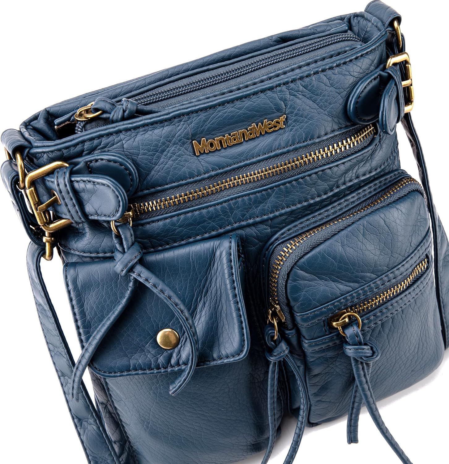 Montana West Crossbody Bag for Women Soft Washed Leather Multi Pocket crossbody handbags - Image 4