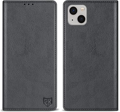 Miniatura 32 de ZZXX Funda tipo cartera para iPhone 15 Pro con bloqueo RFID, soporte de ranura para tarjetas, funda protectora de cuero magnético fuerte para iPhone