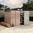 Outdoor Metal Sheds 6x8, Outdoor Storage Shed Metal Garden Tool Shed for Backyard, Utility Sheds Buildings with Air Vent