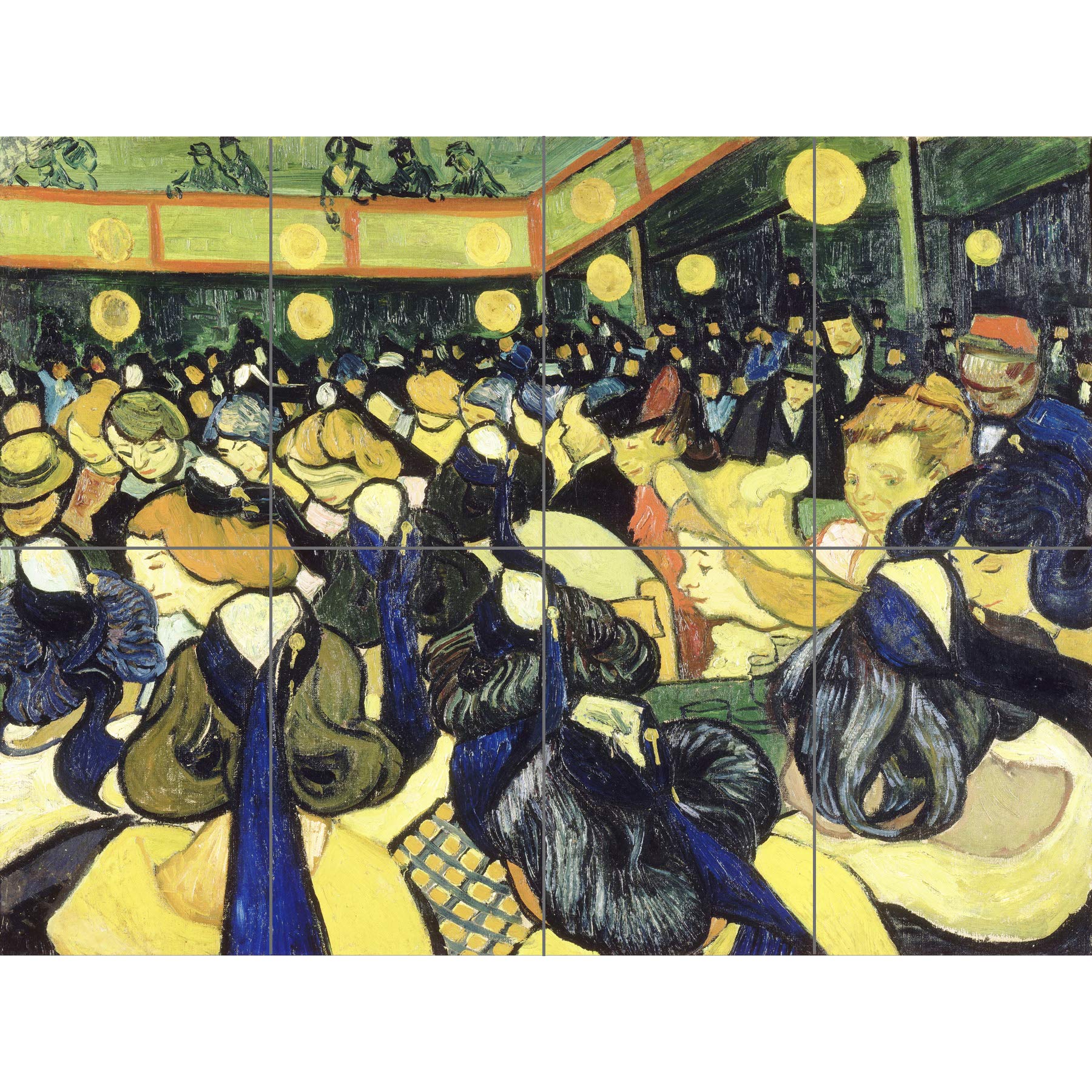 Artery8 Vincent Van Gogh The Dance Hall In Arles XL Giant Panel Poster (8 Sections)