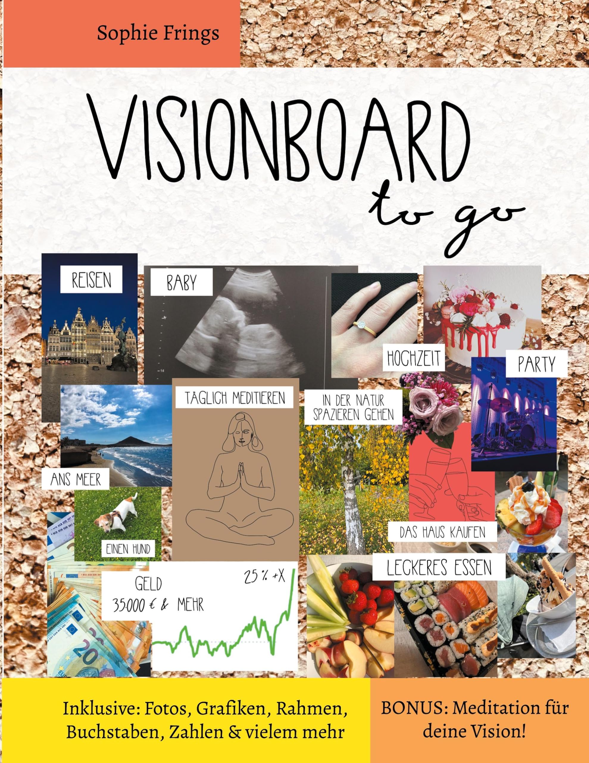 Visionboard to go Motivationsbuch + Visionboard Set