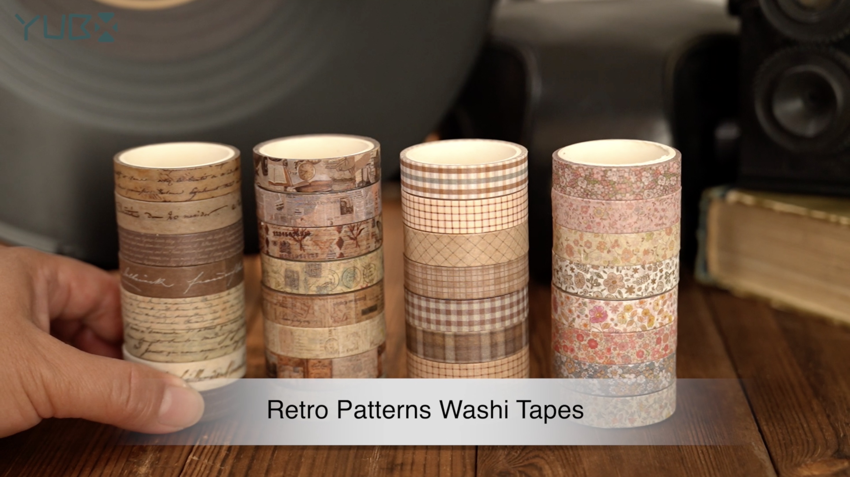 ヴィンテージ風和紙テープ Amazon.com: YUBX Vintage Washi Tape Set 20 Rolls Skinny