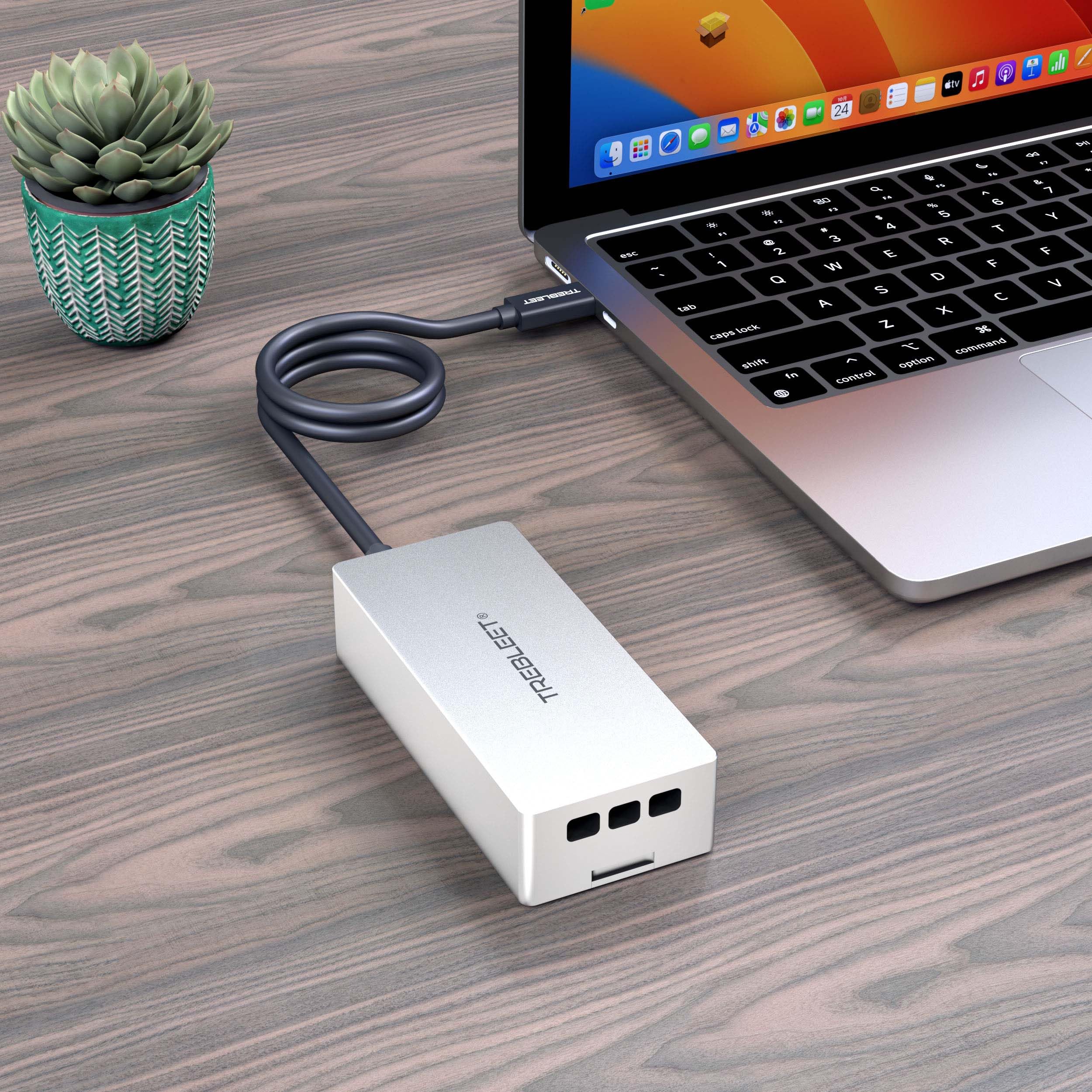 TB5 - Carcasa SSD NVMe M.2 de Doble protocolo USB de 80 Gbps, USB 4 v2.0 Compatible con Thunderbolt 5/TB4/USB4/USB3.2/USB3.0/USB2.0, velocidades de Transferencia máximas de más de 7000 MB/s en Modo