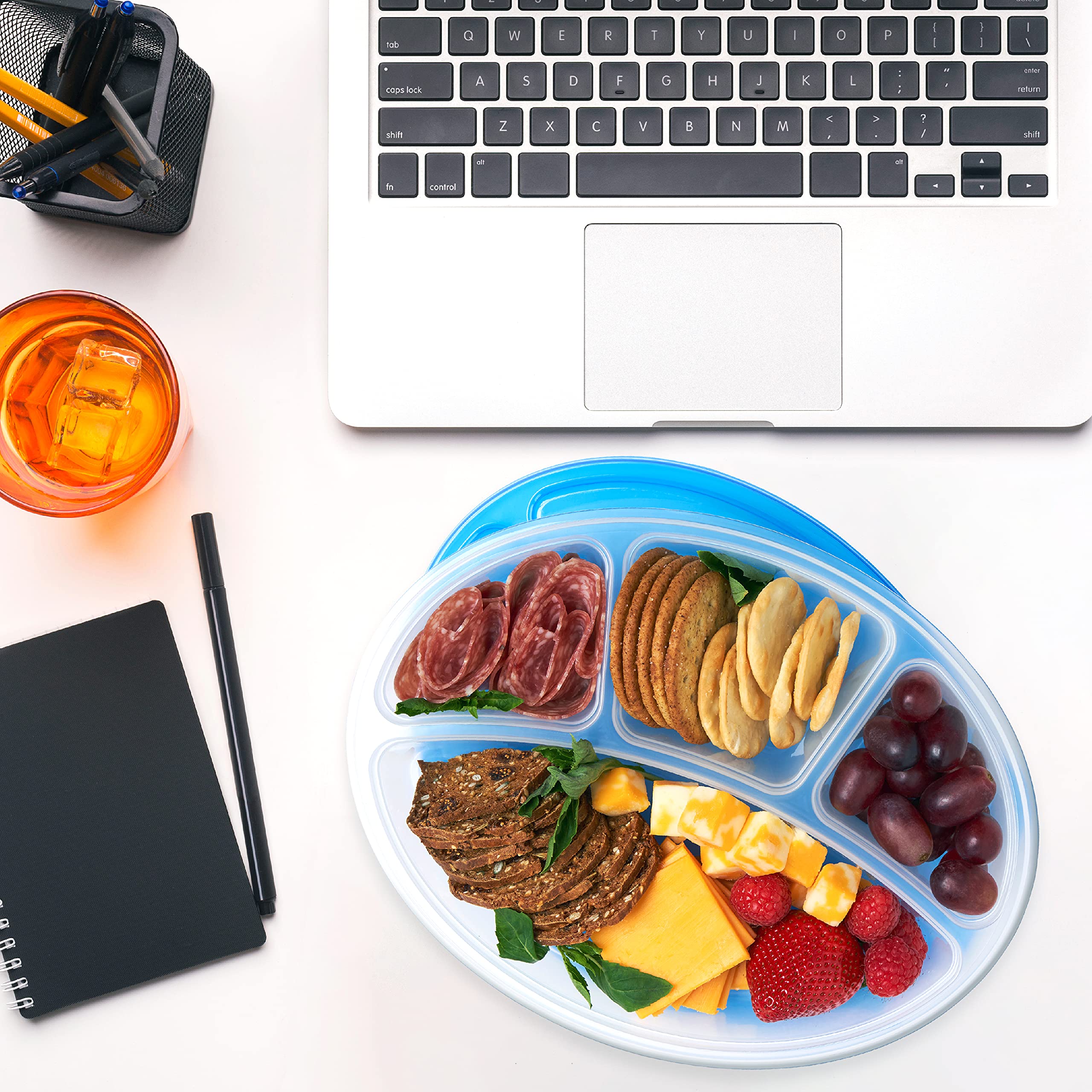 EasyLunchboxes Oval Lunch Boxes Reusable Food