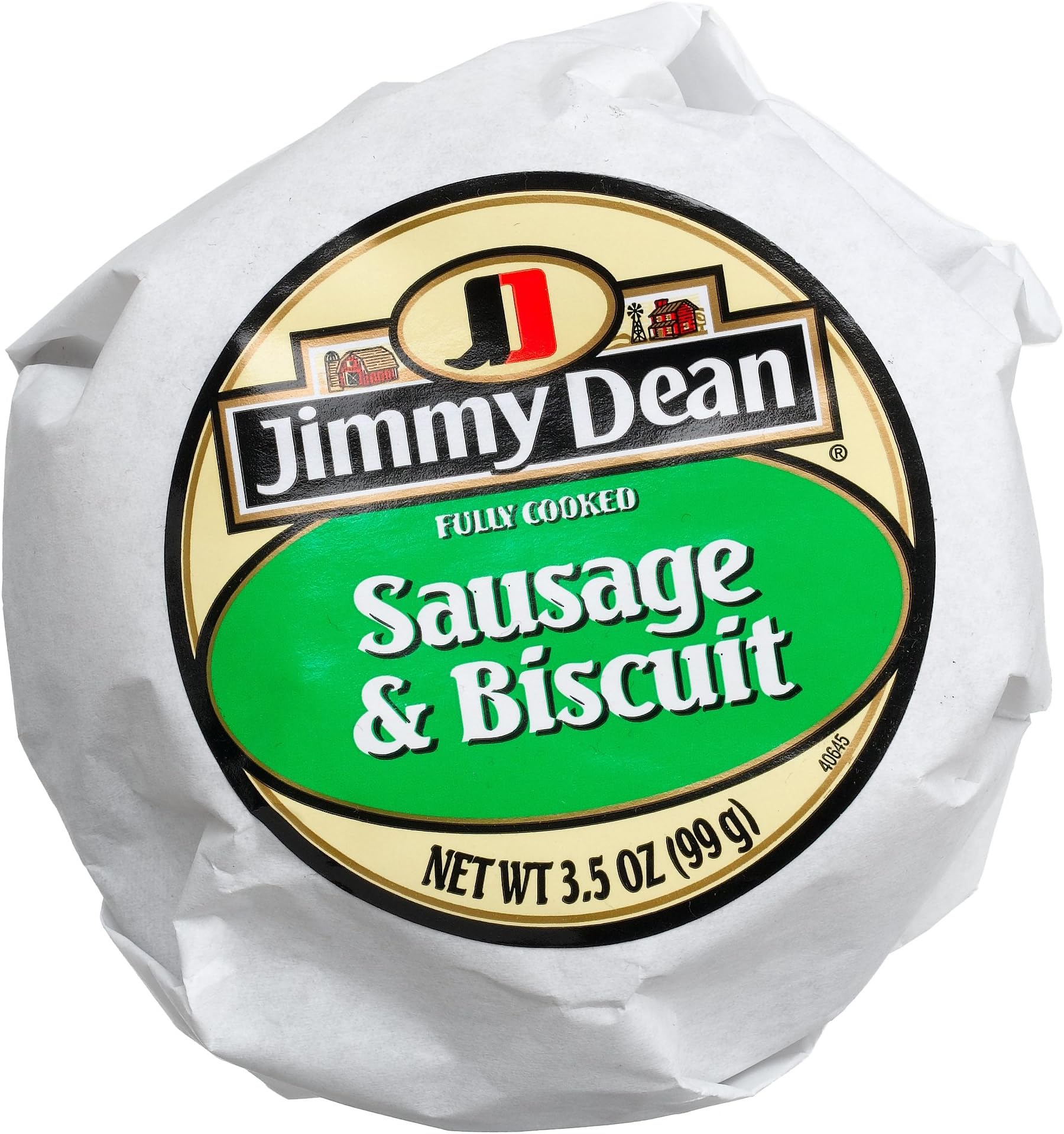 Jimmy Dean Frozen Sausage Biscuit, 3.5-Ounce Sandwiches (Pack of 12)