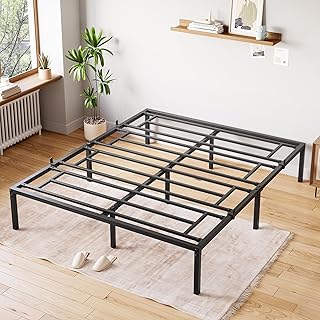 Full Size Bed Frame,14 Inch Full Metal Platform Bed Frames, Heavy Duty Steel Slat, No Box Spring Needed, Mattress Foundation, Easy Assembly, No Noise and No Shaking