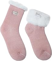 JARSEEN 2 Paar Damen Thermosocken Kuschelsocken Winter Warme Dicke Süß Haussocken Mit Vollplüsch und Wolle