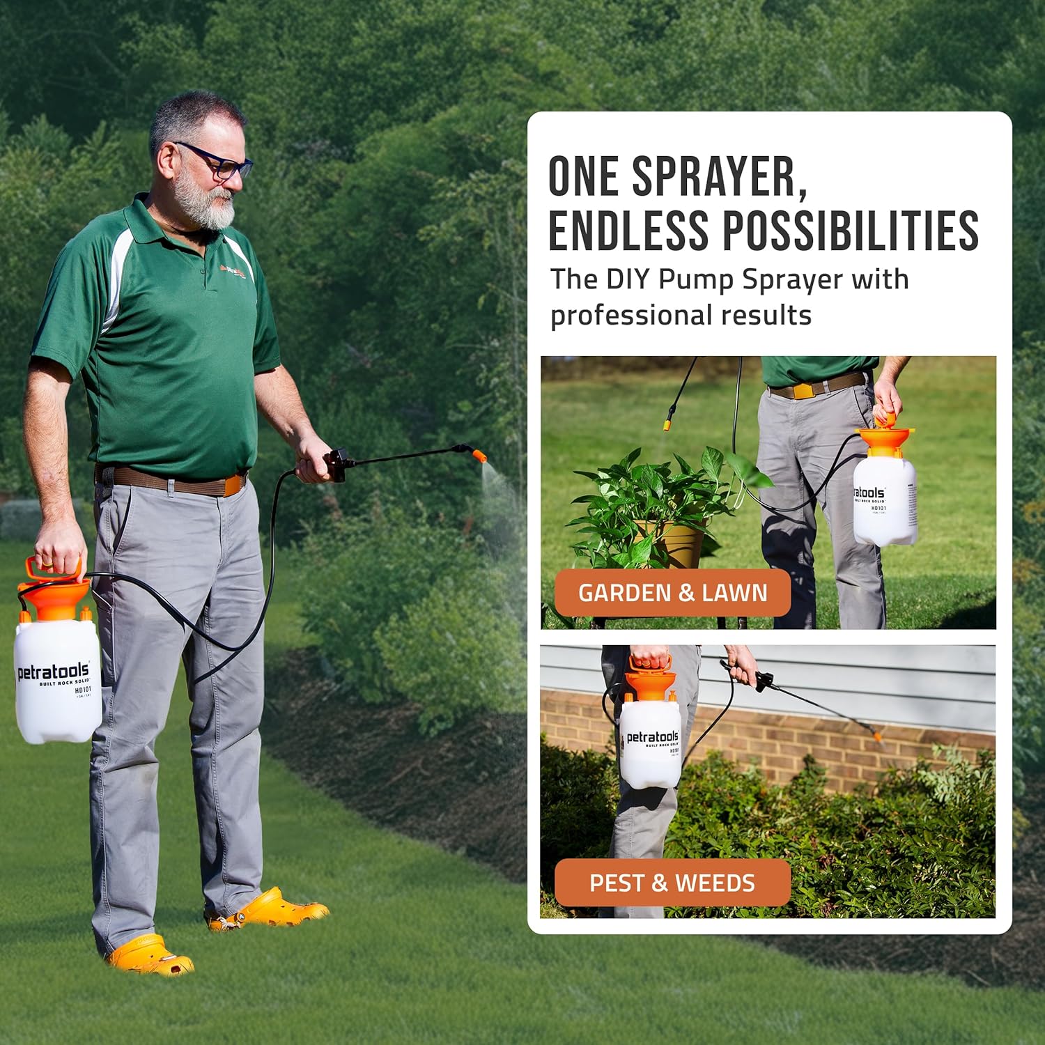 PETRAMAX Liquid Lawn Aerator 0-0-5 & 1 Gallon Pump Sprayer Bundle, Liquid Aeration for Lawn, Grass Aerator & Soil Conditioner - Lawn Aerator Tool, Core Aerator - Liquid Lawn Fertilizer - 1G