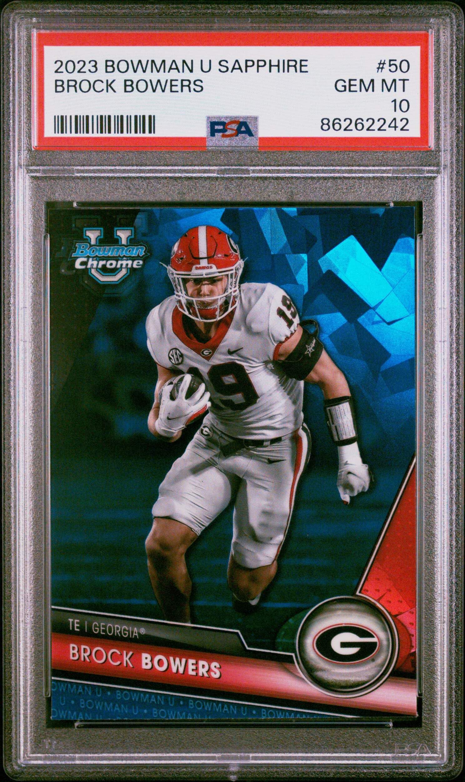 Amazon.com: Graded 2023 Bowman U Sapphire Brock Bowers #50 Rookie