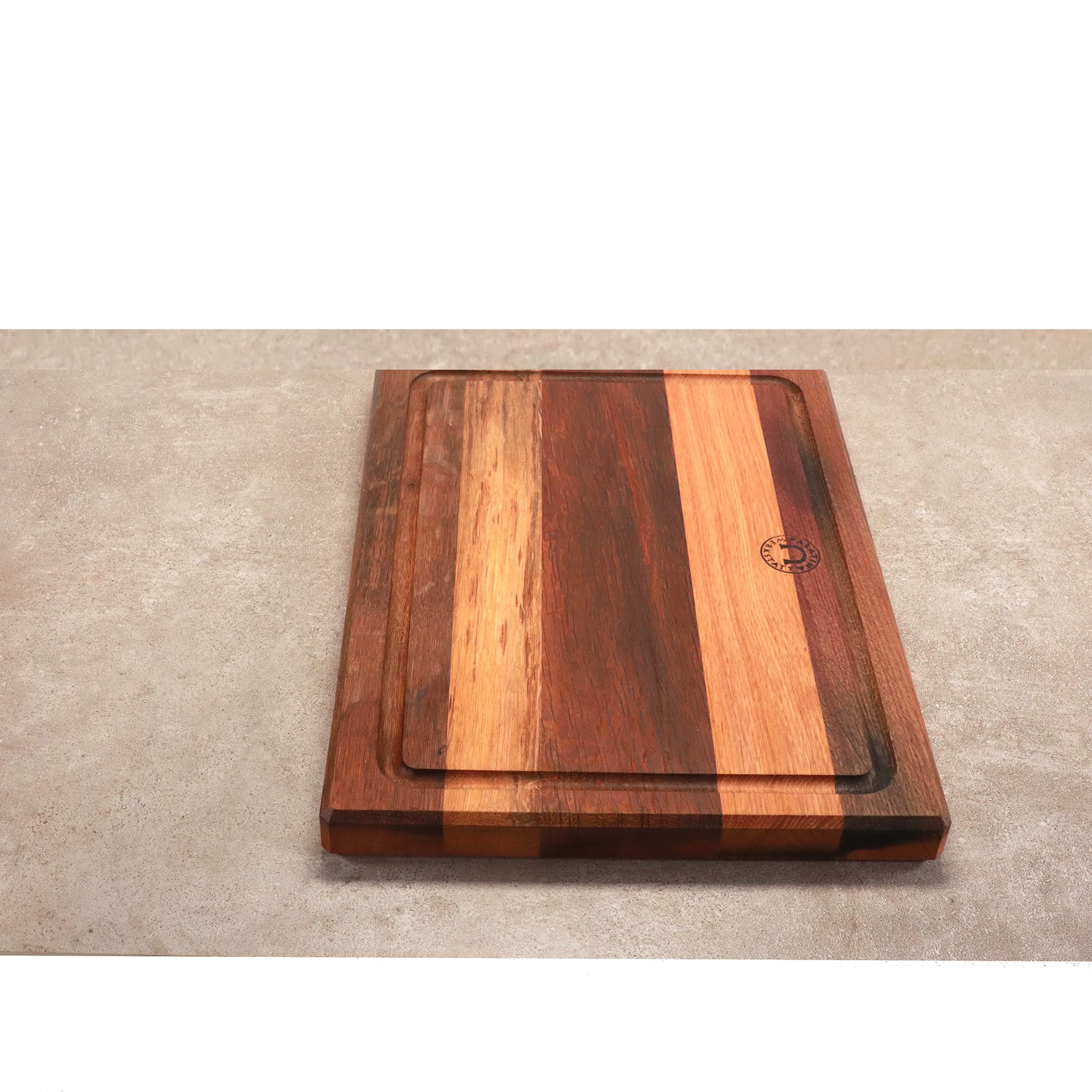 Palatina Werkstatt ® Kai Shun Premier Tim Mälzer TDM-1704 - Set di coltelli damascati ultra affilati + grande tagliere massiccio di Kai, 40 x 30, Acciaio, TDM-1704 Schinkenmesser