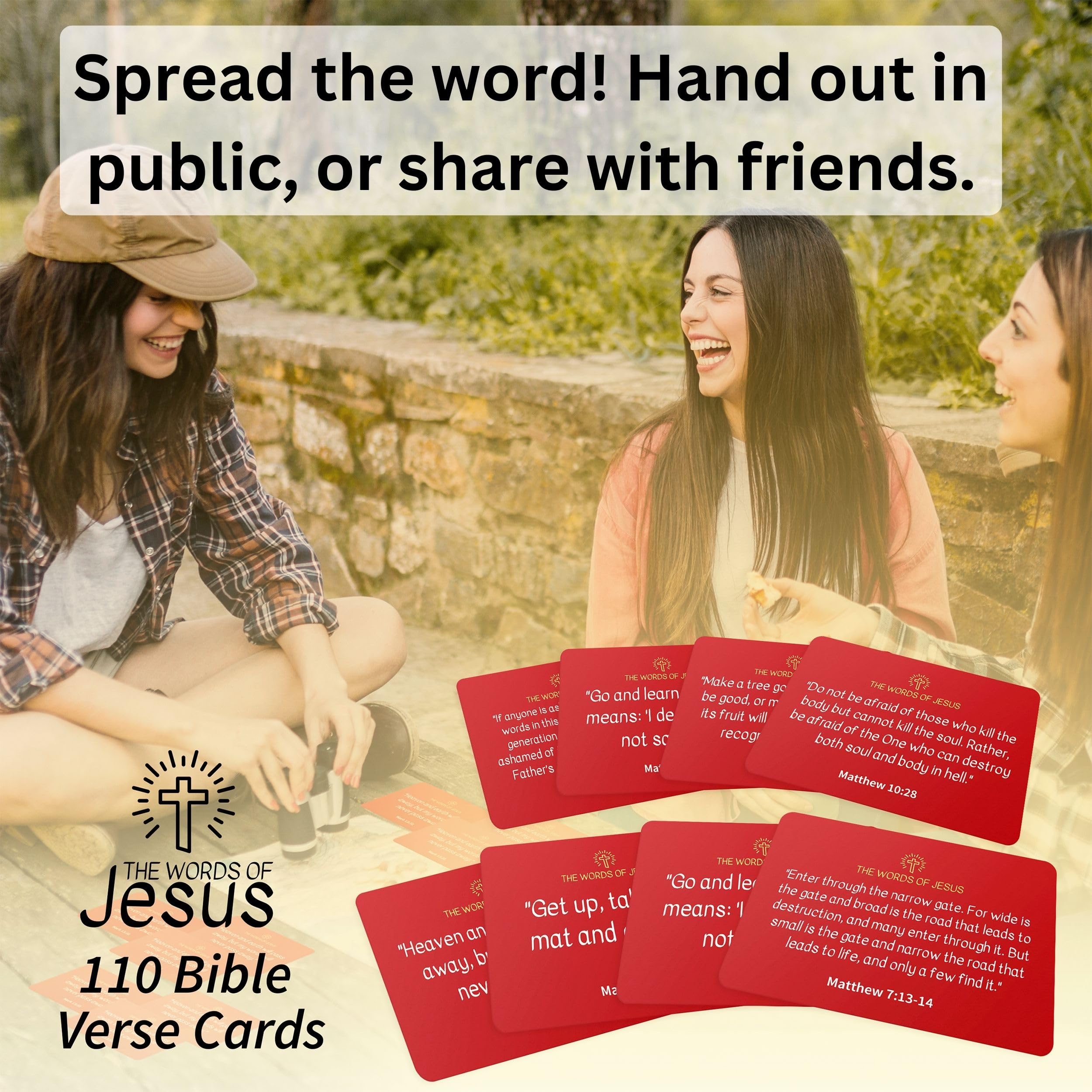 The Words Of Jesus - 110 Christian Bible Verse Cards - Gold Foil Scripture Cards With Bible Verses Of Jesus Christ (NIV) - Image 5