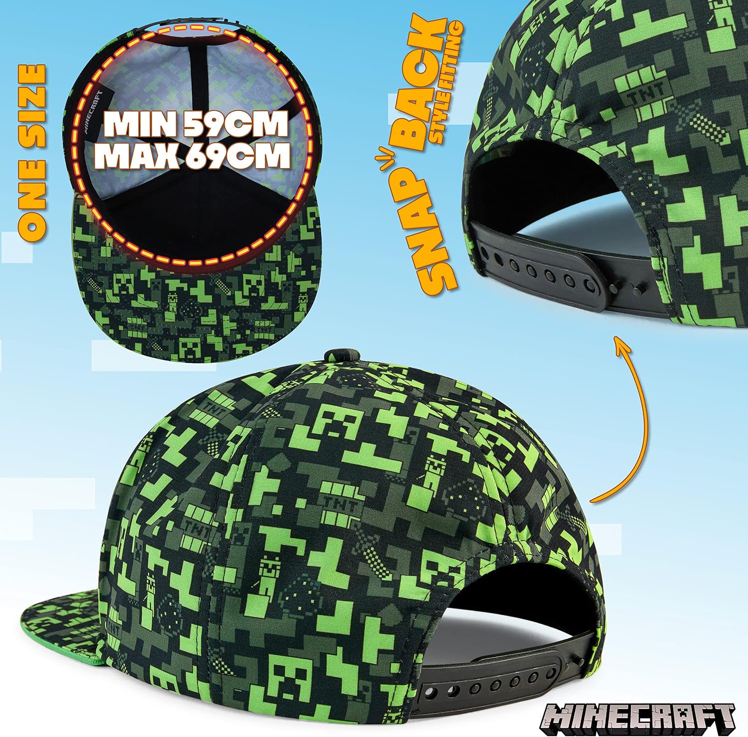 Minecraft Baseball Cap, Gifts for Boys and Girls, Cool Stuff for Fans & Gamers