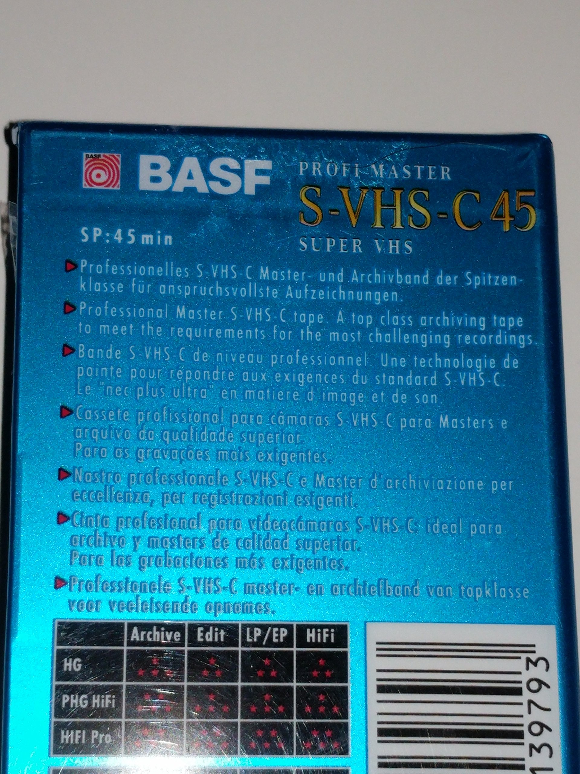 Emtec SEC-P 45 S-VHS C Video cassette (Camcorder) 12 pezzi