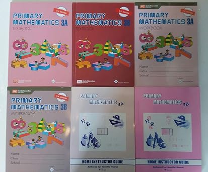 Singapore Math Primary Mathematics Grade 3 Intensive SET 6 Books --Textbooks 3A and 3B, Workbooks 3A and 3B, Intensive Practice 3A and 3B US Edition
