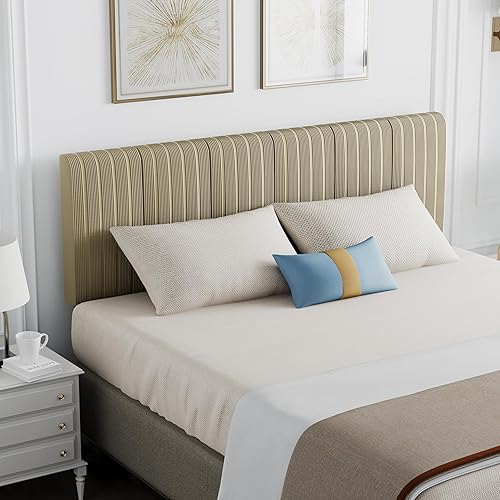 HAOBO Home Cabecera tapizada plegable tamaño King con paneles de lino con ajustes de altura