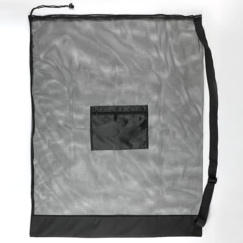 Miniatura 8 de Bolsa de pelota deportiva extra grande, bolsa de almacenamiento de malla transpirable resistente, 40 x 30 pulgadas con capacidad para 10-12 fútbol,