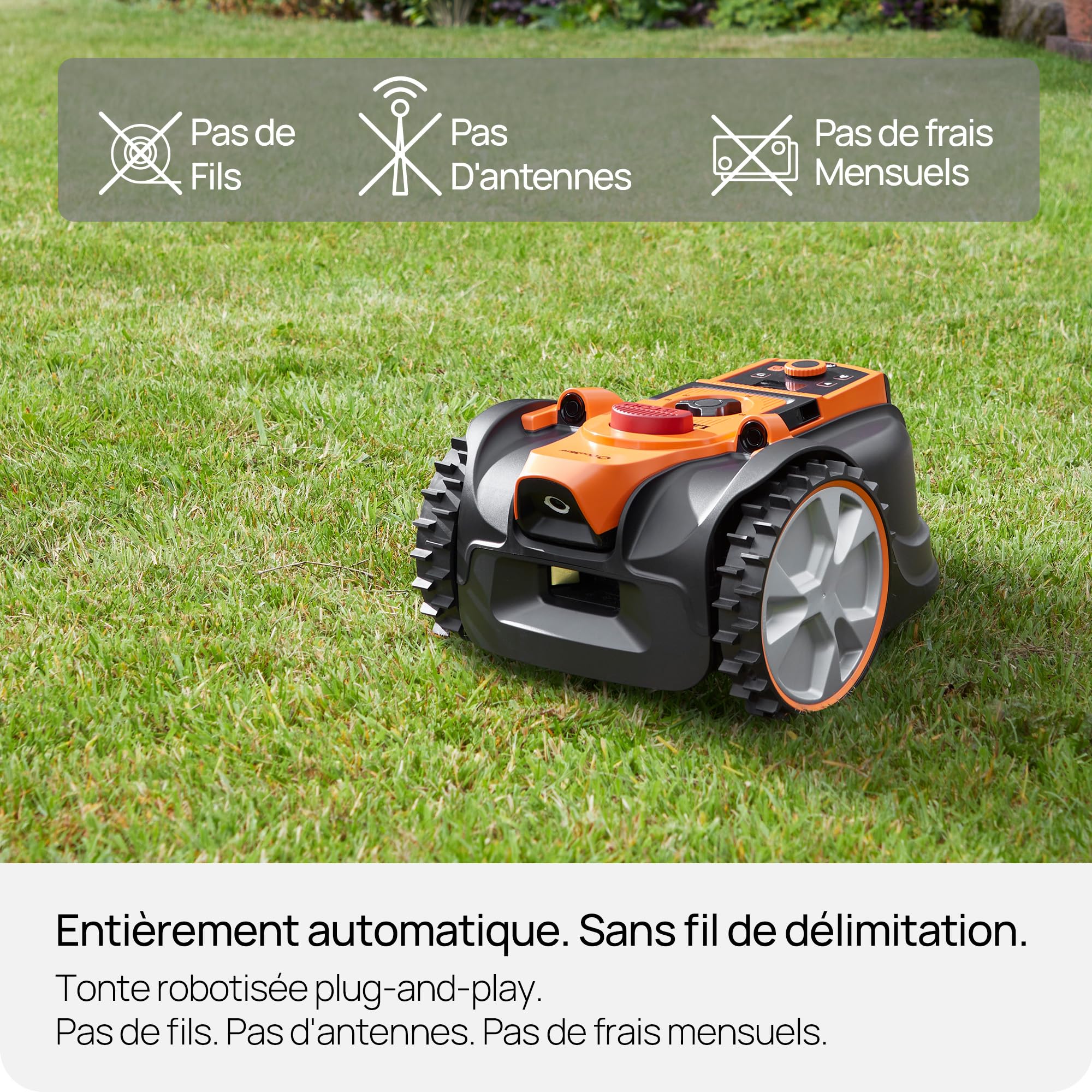 LawnMaster Robot Tondeuse avec Navigation par caméra — vue 2