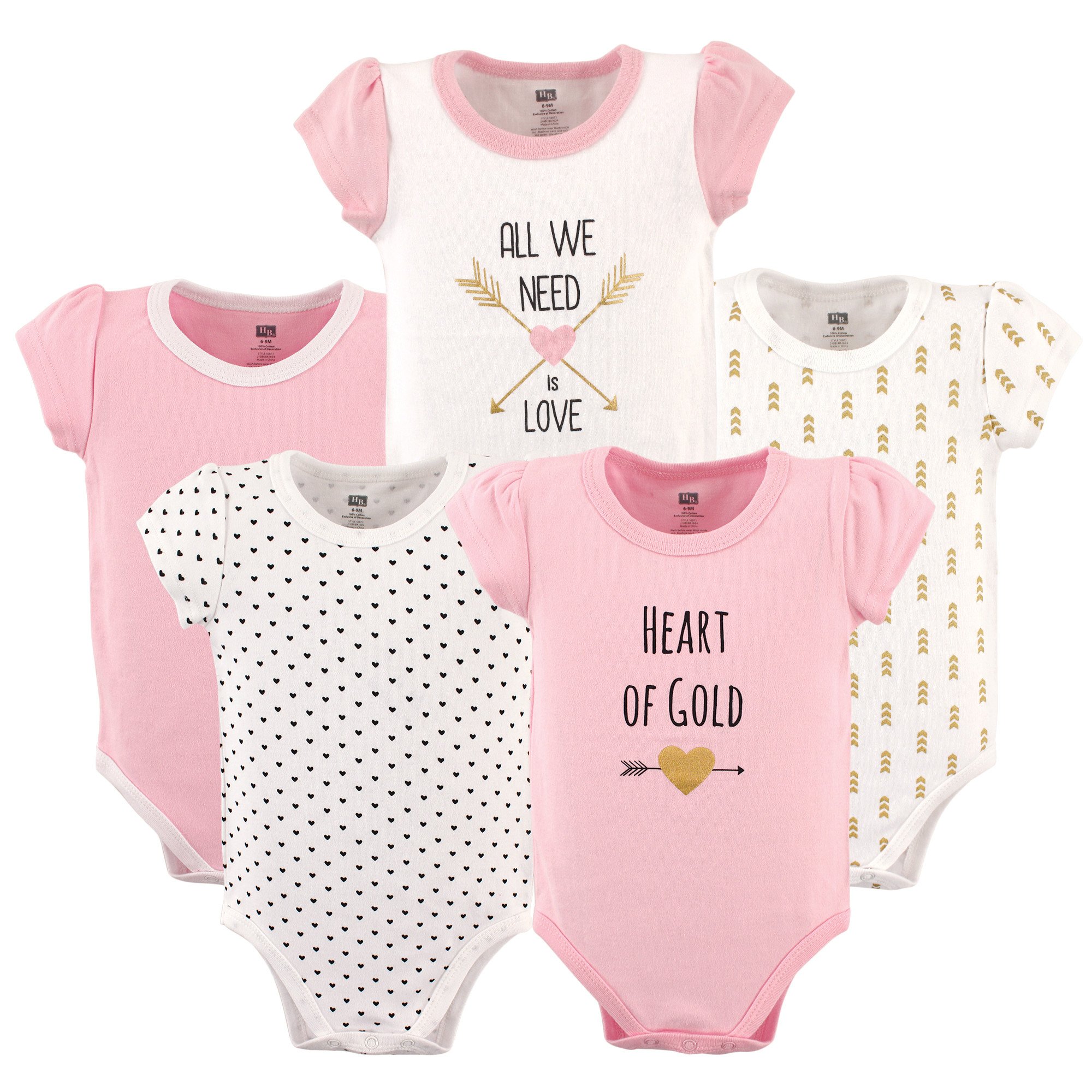 Hudson baby Baby - Jungen Cotton Bodysuits Formender Body (3er Pack)