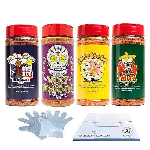 Miniatura 1 de Juego de 4 santos de carne para la iglesia de santos y condimentos, paquete variado de 4  Vaca santa, vudú santo, barbacoa de cerdo de miel y fajita