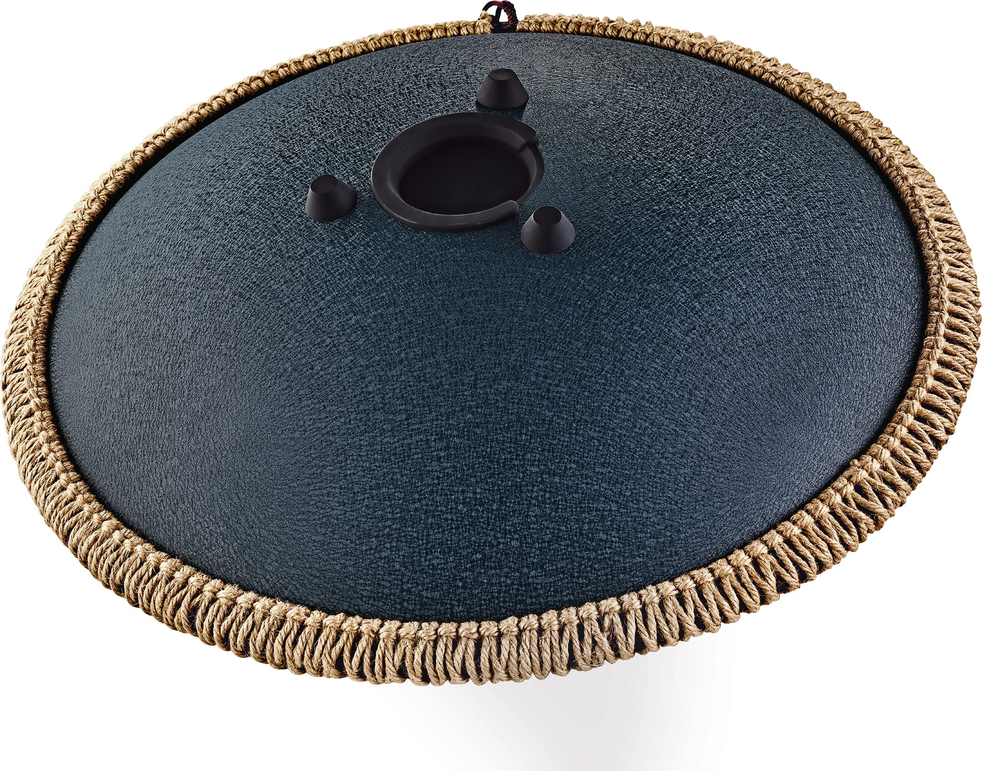 Sonic Energy Steel Tongue Drum – Octave Tank Drum 16 pouces en Ré Amara – pour la méditation, le yoga, la percussion - revêtement acier navy blue- inclus mailloches et sac (OSTD2NB)