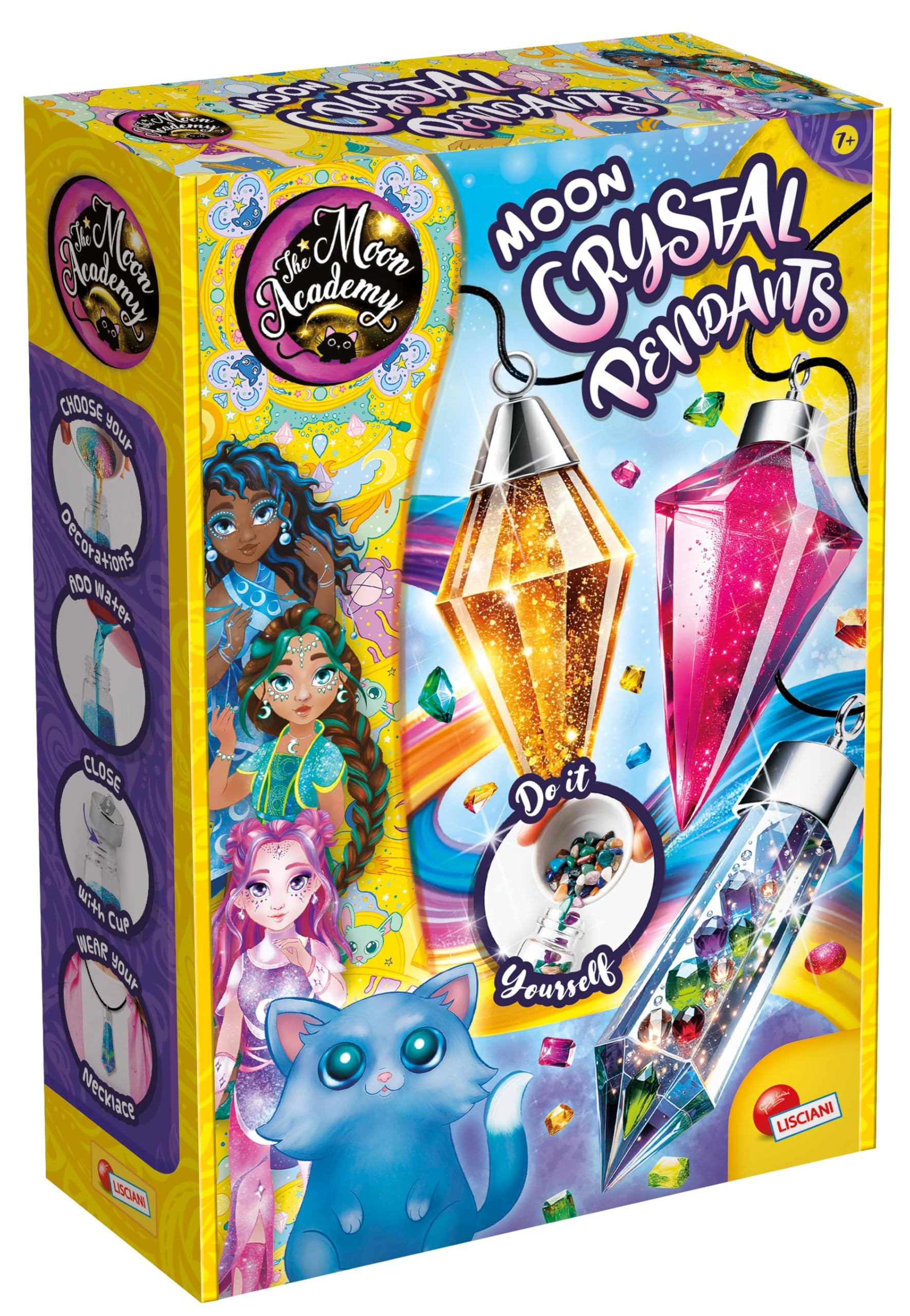 Lisciani, MOON ACADEMY, Magical Pendants Creation Kit for Children aged 8 and over, Magic Jewellery Creation Set