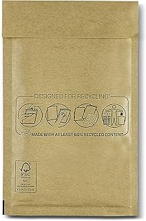 Bankers Box - Sobres y Bolsas Acolchados de Burbuja para Protección y Seguridad en Envíos y Transporte, Cierre Autoadhesivo, Ecológico, color Marrón, 100 Unidades, 120x210 mm (Nº12)