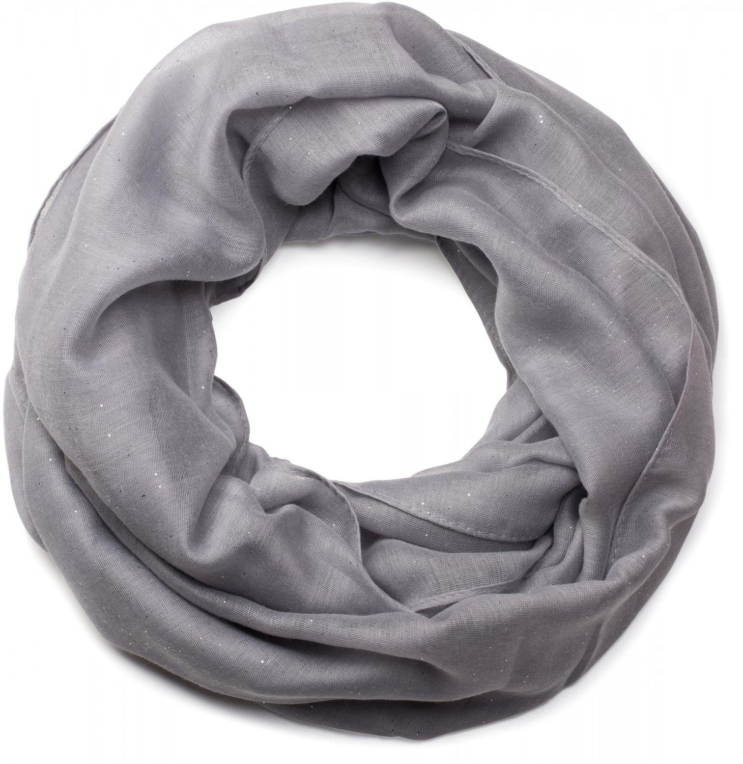 styleBREAKER elegant glittering tube scarf, uni, ladies 01018090, Colour:Light-Grey