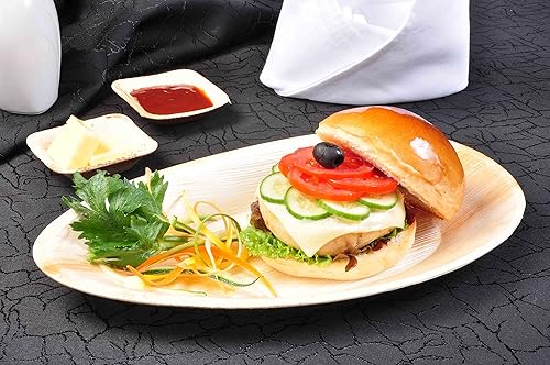 Miniatura 4 de Paquete de 100 cuencos cuadrados de hoja de palma de 4 pulgadas, compostables, desechables, de alta calidad, resistentes, ecológicos, aptos para