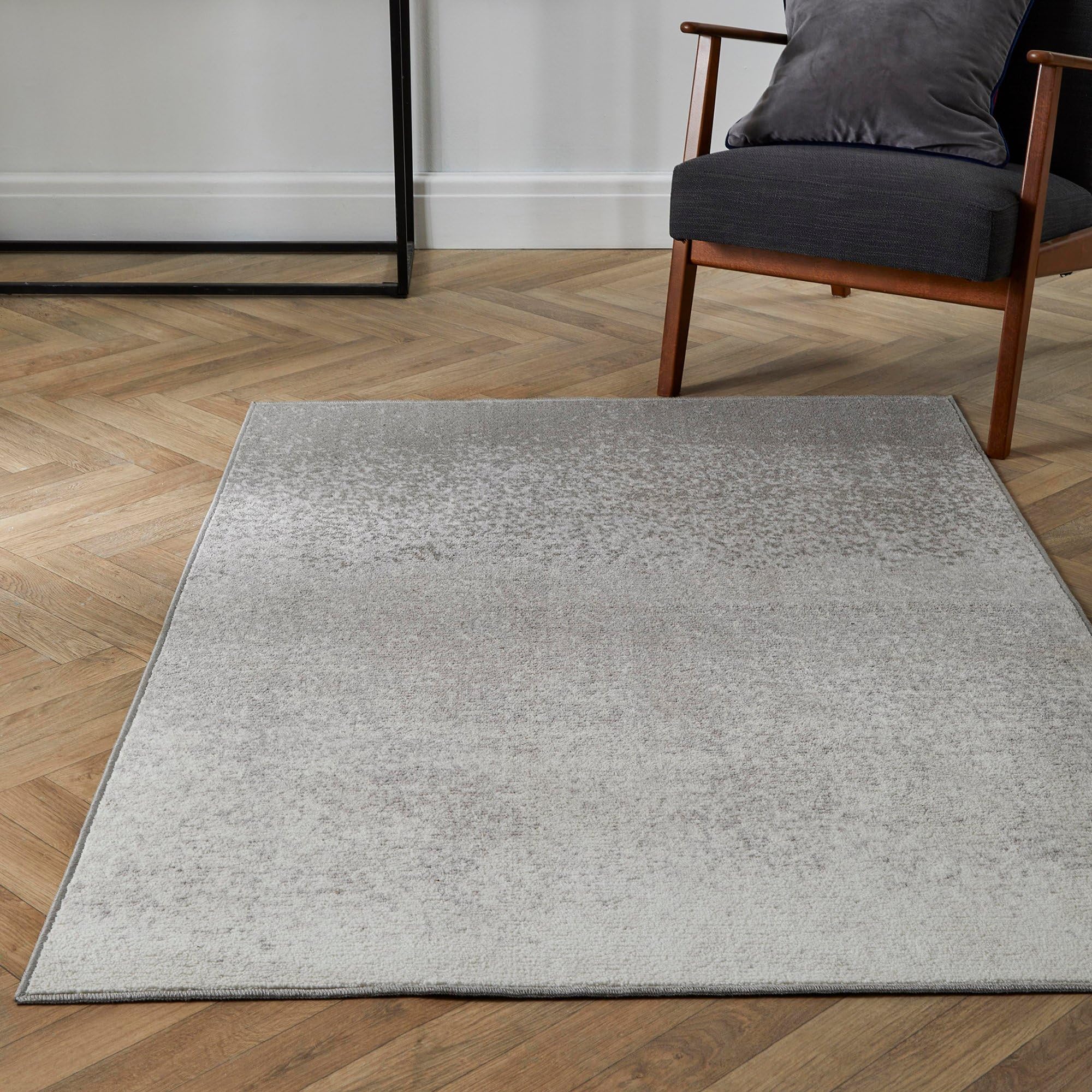 Fusion Blue - Natural Gradient Rug (180 X 120Cm) - Low Pile, Hypoallergenic, Machine Washable, Non-Slip - Natural Ombre - Living Room & Bedroom