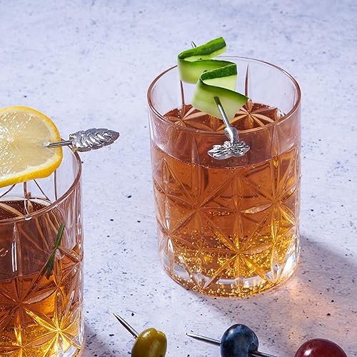 Miniatura 5 de Folkulture Juego de 6 palillos de Martini para fiesta de Navidad, acero inoxidable, accesorios reutilizables de barra de níquel, regalos de Navidad