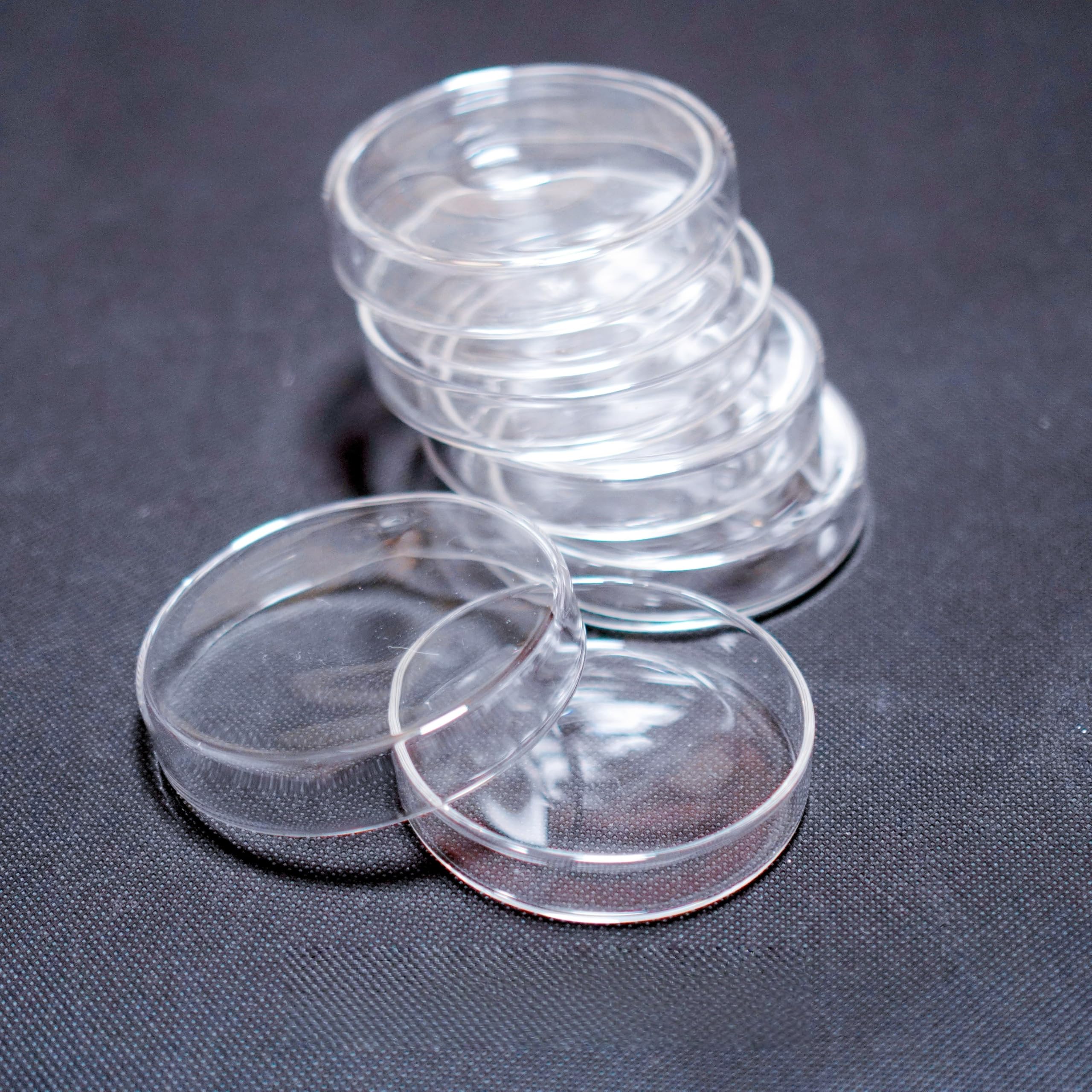 5 szt. szalek Petriego ze szkła borokrzemowego z pokrywkami — średnica 7,5–9 cm, sprzęt laboratoryjny wielokrotnego użytku do eksperymentów i próbek(9cm diameter)