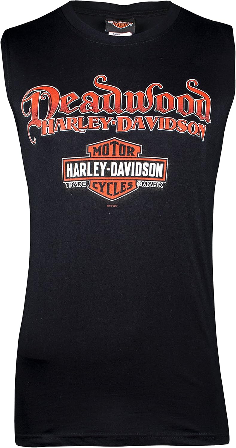 Harley-Davidson Deadwood Men's Skull Rider Sleeveless T-Shirt