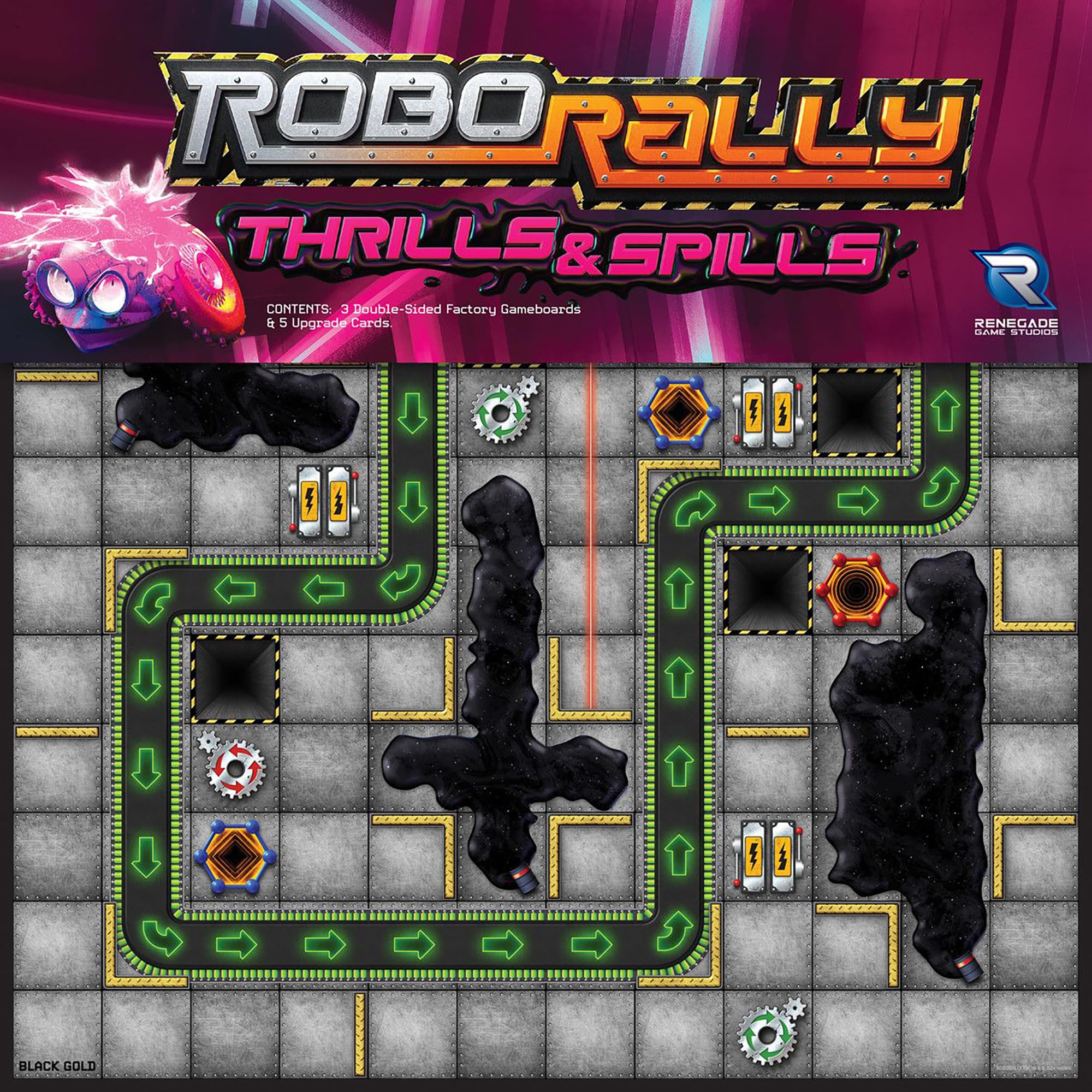 Renegade Game Studios Robo Rally Thrills & Spills, Board Game Expansion, 2-6 Players, 45-90 Minutes Playtime