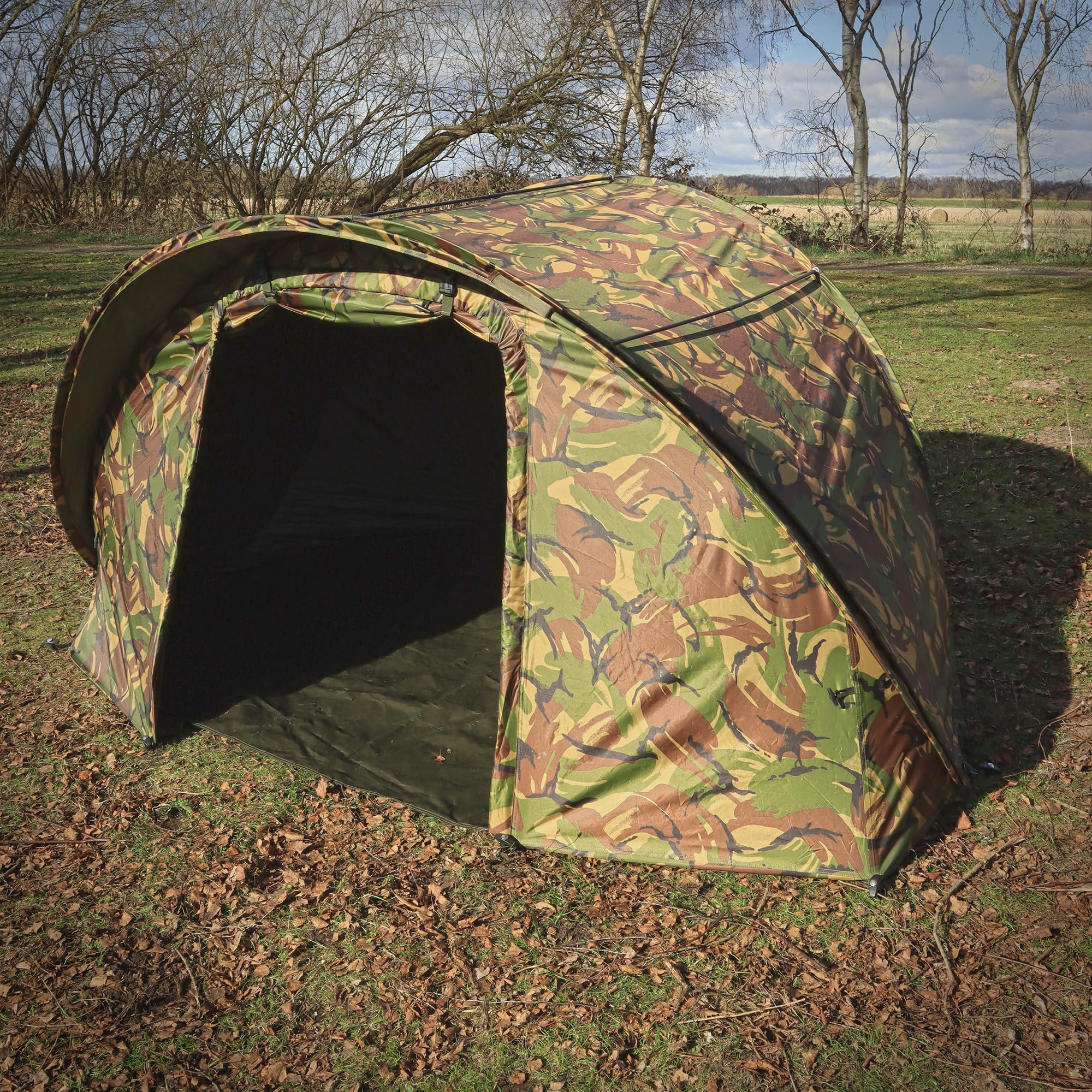 Pop-Up DPM Camo Bivvy Speedflex Compact One Man Green - Carper Tackle