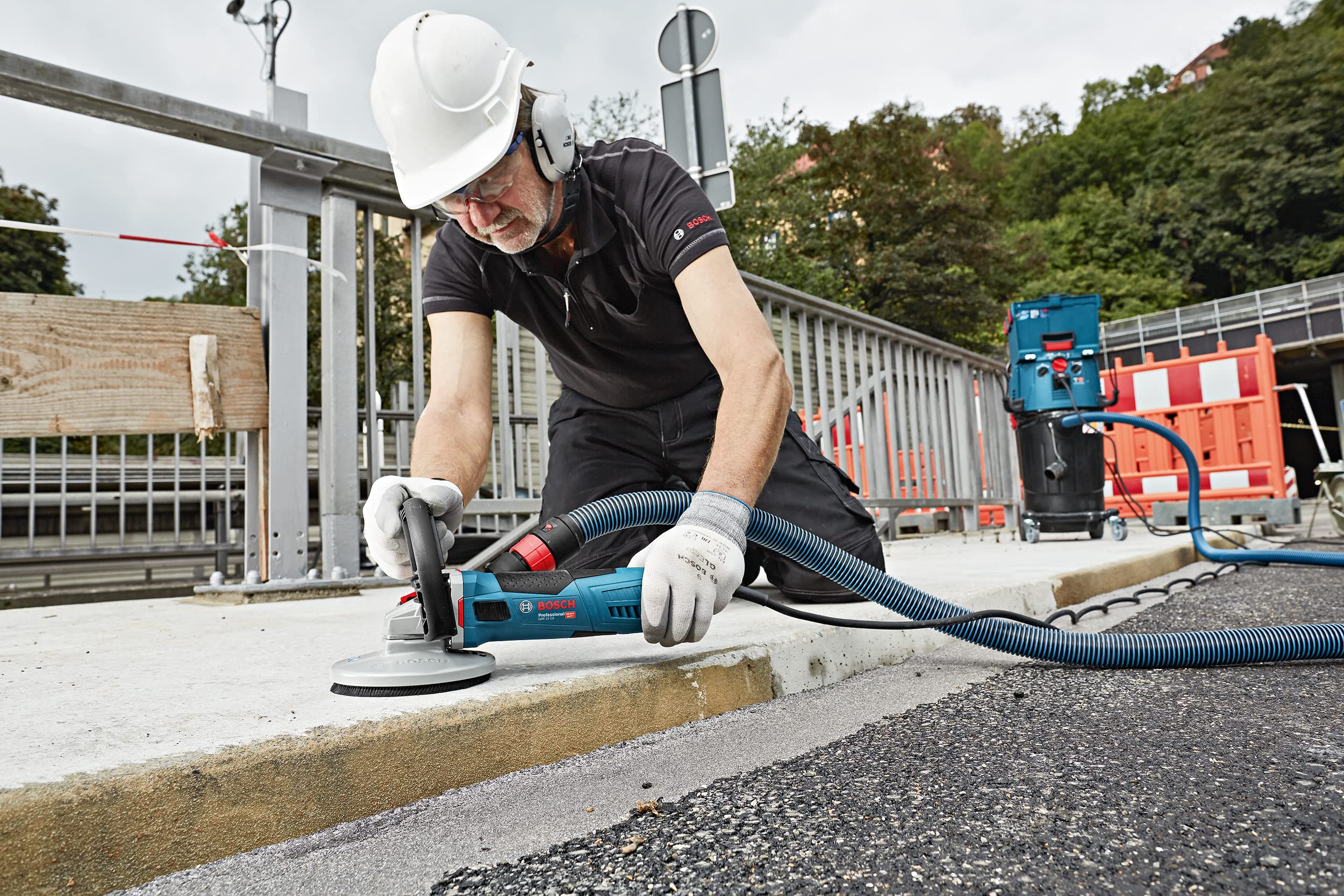 Bosch Professional Expert for Concrete - Disco de diamante con tuerca de sujeción rápida SDS Click (para hormigón, diámetro de 125 mm, accesorio para lijadora de hormigón)