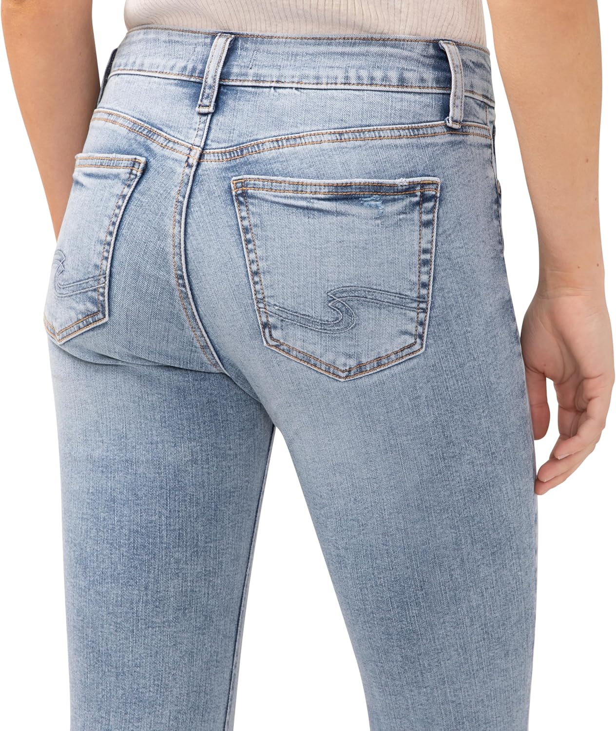 Silver Jeans Co. Women’s Suki Mid Rise Curvy Fit Skinny Jeans