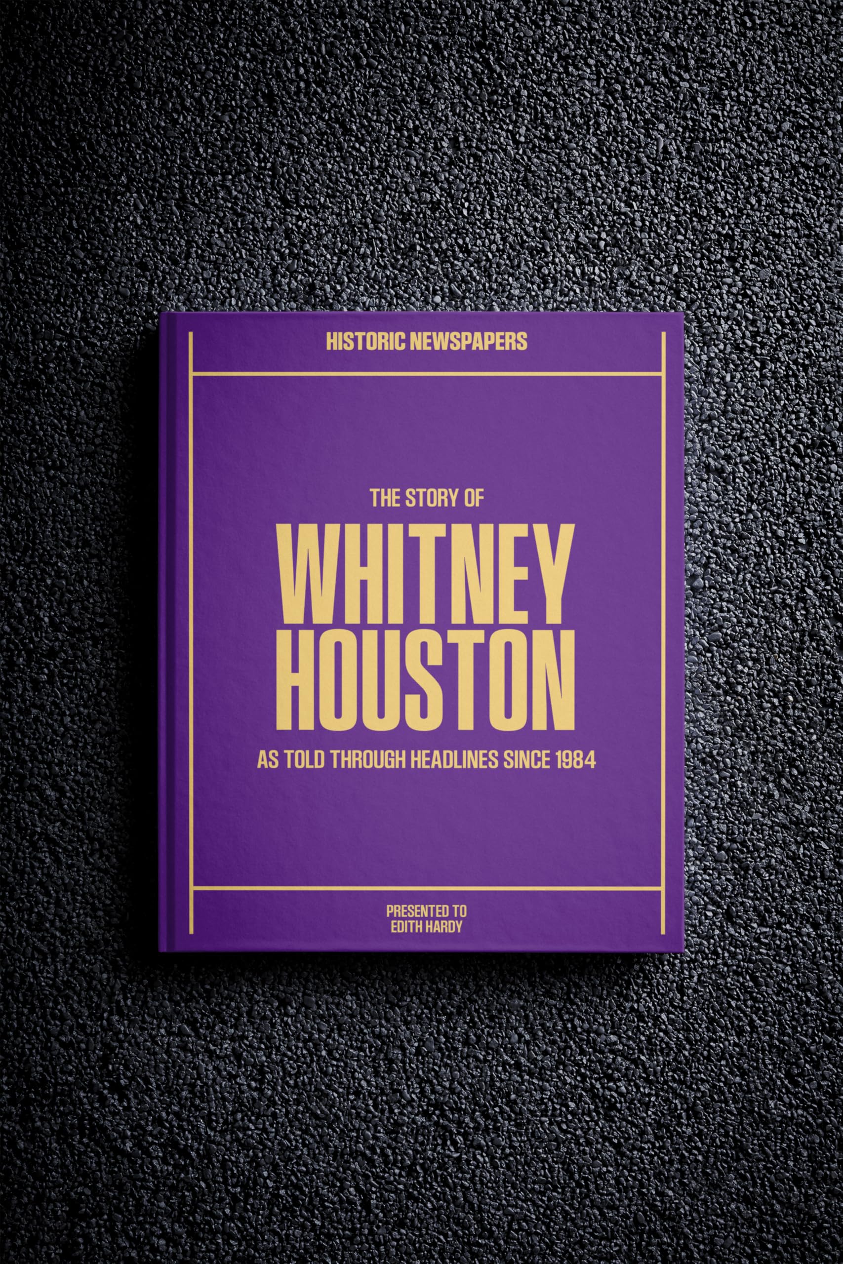 Historic Newspapers - Music Newspaper History Book, Icons and Legends of Music Gift - Keepsake Books - for Music Lovers (Whitney Houston)