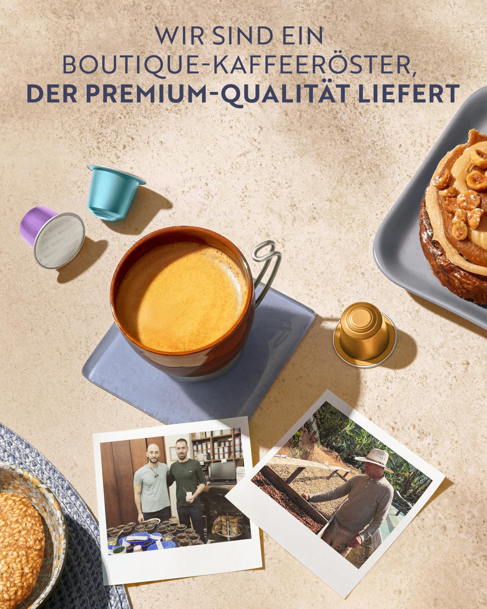 ROSSO CAFFÈ Nespresso Kapseln 120 Stück Aluminium, 6 Premium Espresso Sorten Mixpaket, Nespresso kompatible Kaffeekapseln, kompatibel mit Original Kapselmaschinen