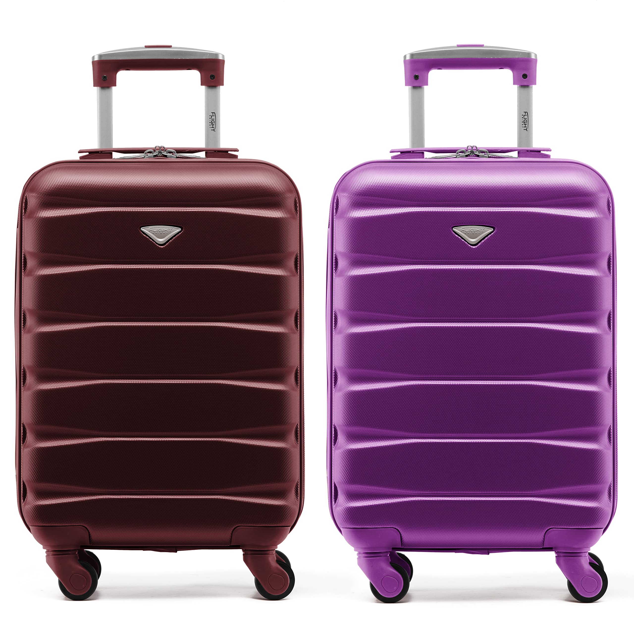 Flight Knight Suitcase Set of 2 Lightweight 4 Wheel ABS Hard Case Cabin Carry On Hand Luggage Approved for Over 100 Airlines Including easyJet, British Airways, Ryanair & Many More 55x35x20cm — view 244