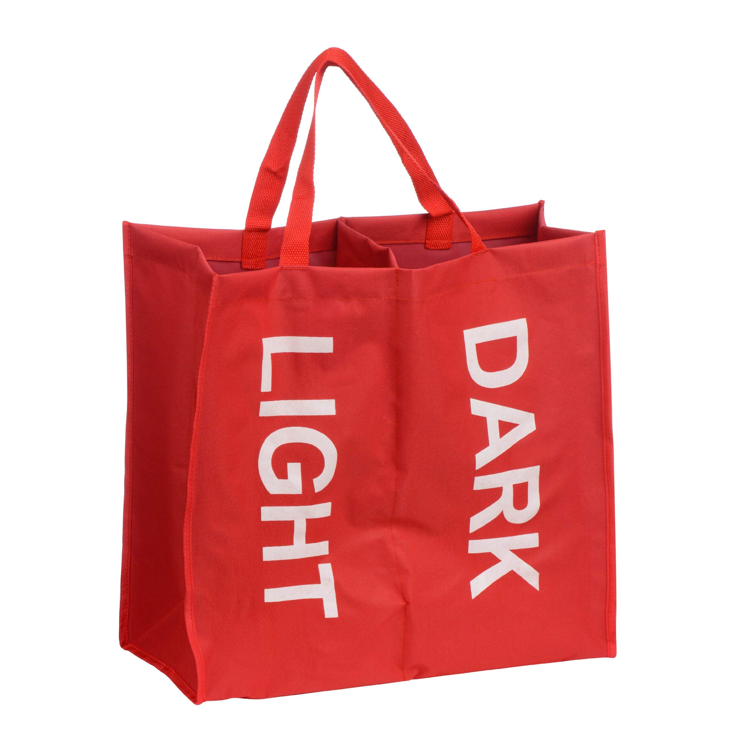 Premier Housewares Two Section Laundry Bag - Red