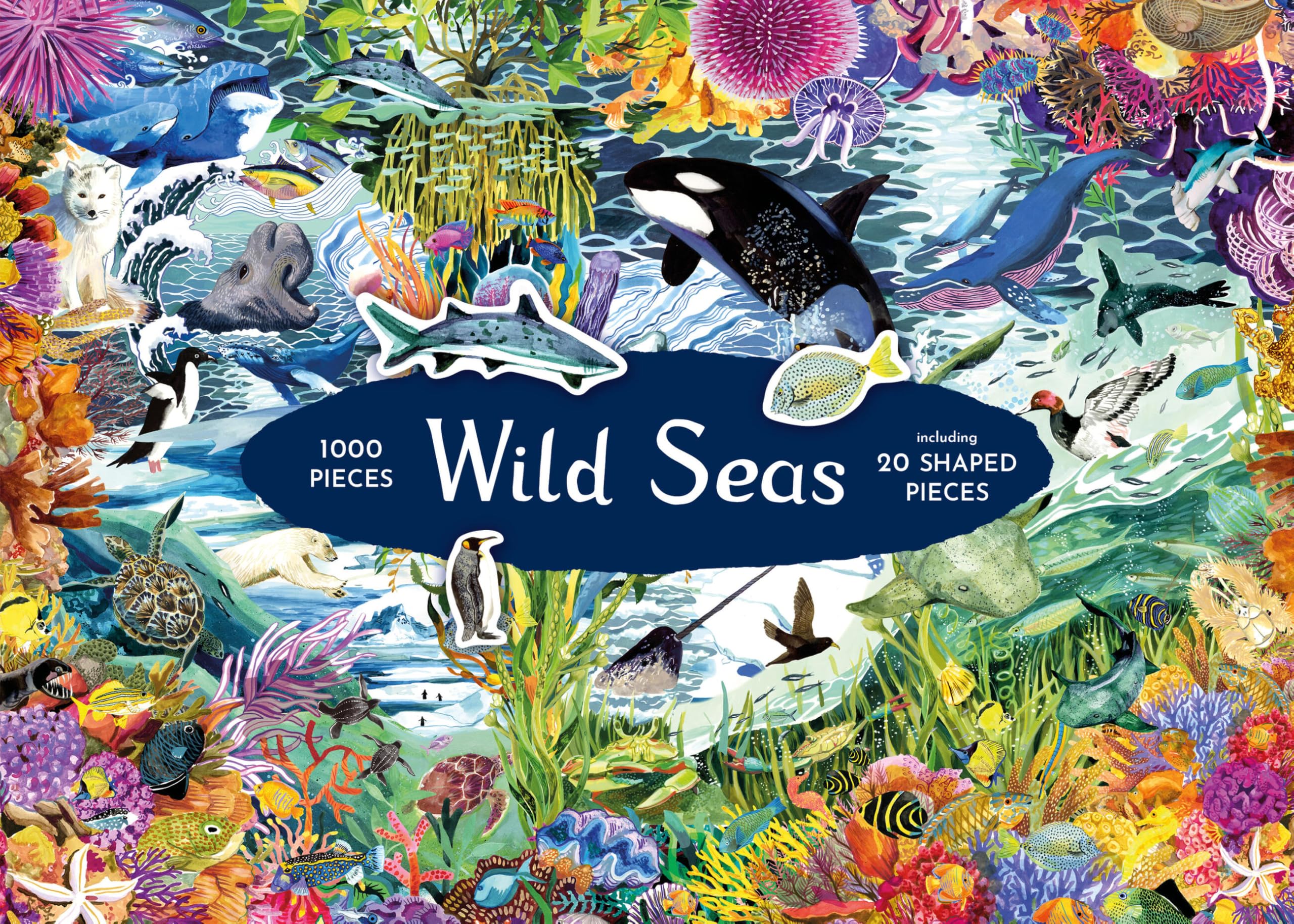 Wild Seas Jigsaw - Stories of Nature's Greatest comebacks: 1000 Piece Jigsaw with 20 Shaped Pieces