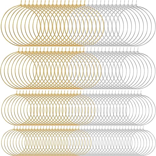 OIIKI 280 aros de abalorios 4 tamaños chapados en oroplata aros abiertos anillos de metal para aretes accesorios decorativos redondos para hacer