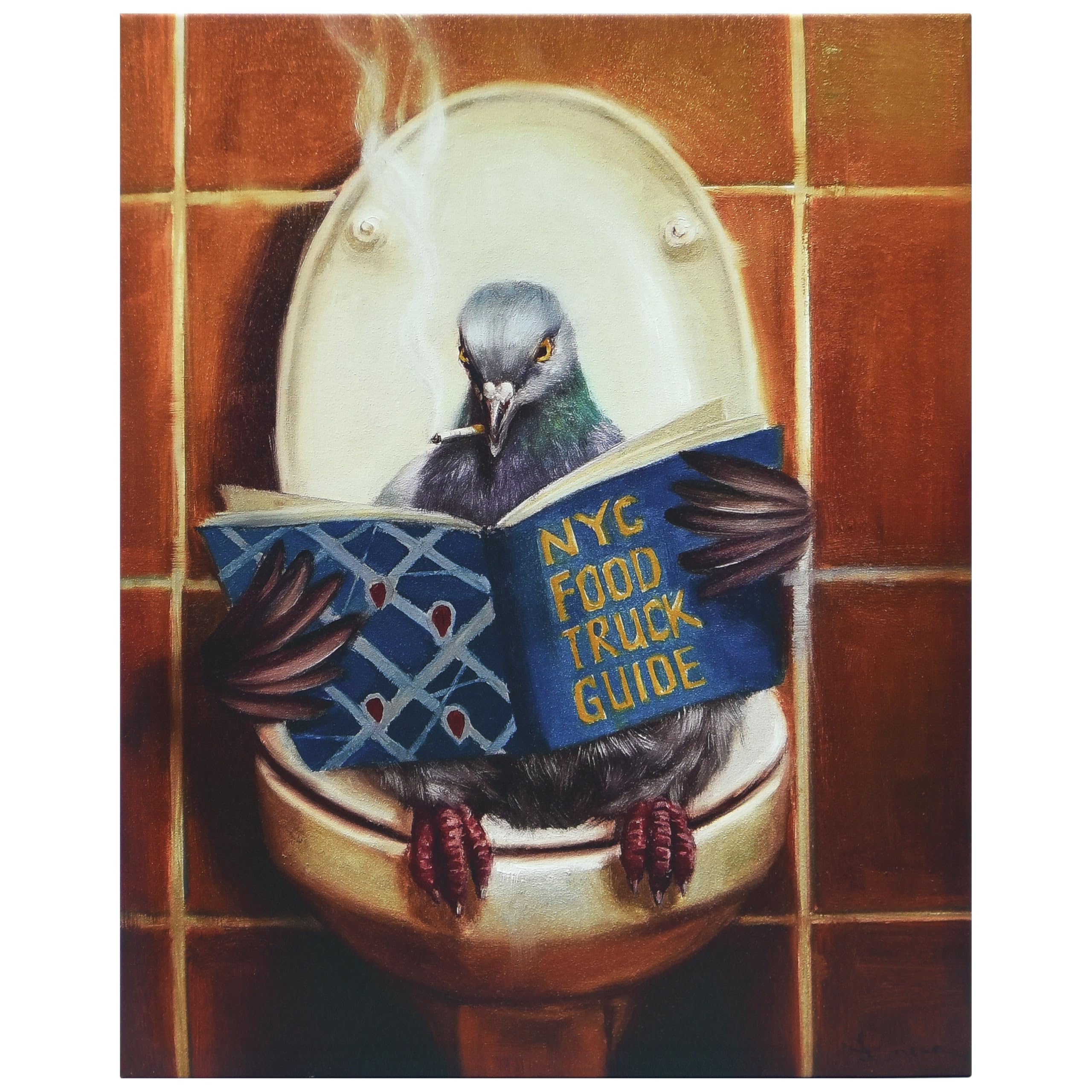 Empire Art Direct Stool Pigeon Pet Wall, Graphic Art Print on Wrapped Canvas Contemporary,Ready to Hang,Living Room,Bedroom ＆ Office, 16 x 2 x 20, Multicolor
