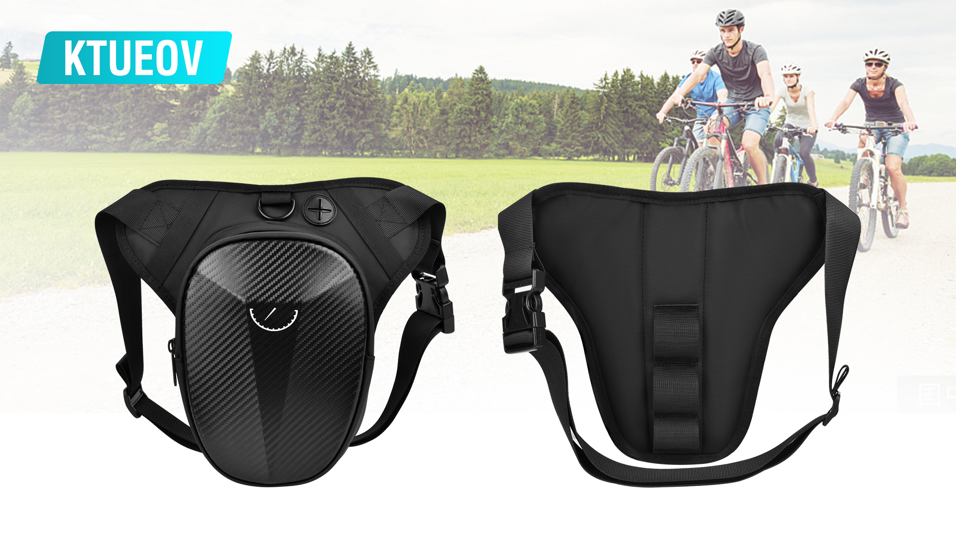 Marsupio Gamba Moto Impermeabile Uomo Donna - Borsa Cosciale Tattica Per Ciclismo, Corsa, Sport - Foto 5