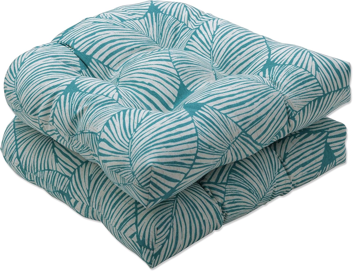 Pillow Perfect Outdoor/Indoor Talia Seaglass Tufted Seat