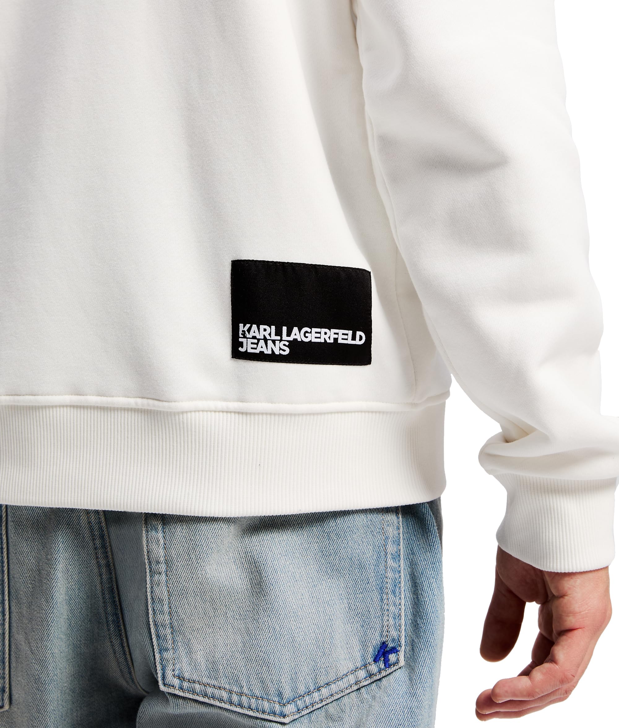 Karl Lagerfeld Jeans Hombre Regular Essential Logo Sweatshirt White S