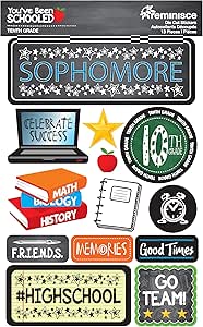 Reminisce Been Schooled 11th Grade Stickers - Scrapbooking & School Memory Books