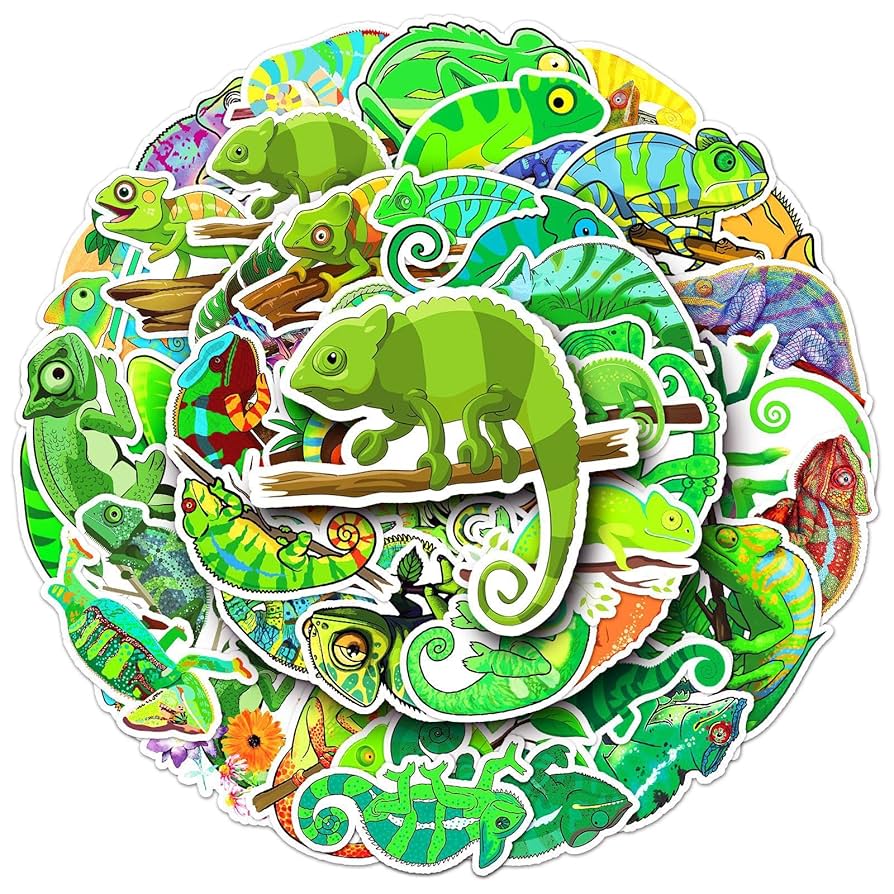 Amazon.co.jp: カメレオン 爬虫類 ペット ペットショップ シール