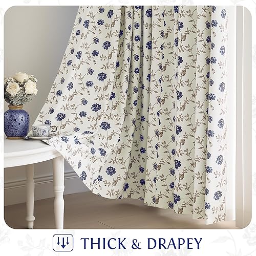 Miniatura 7 de Beauoop Cortinas florales 100% opacas 52x54 HCMGBL